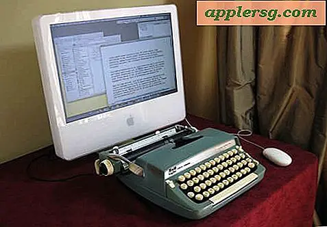 iMac använder en skrivmaskin som ett tangentbord