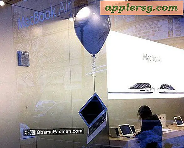 Flytande MacBook Air såg ut i Apple Store