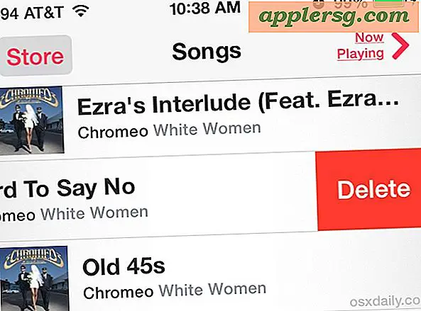 Radera sånger direkt på iPhone, iPad eller iPod touch