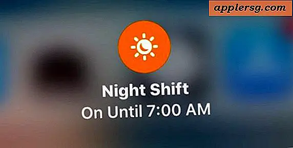 Sådan aktiveres Night Shift i iOS 11 Control Center på iPhone og iPad