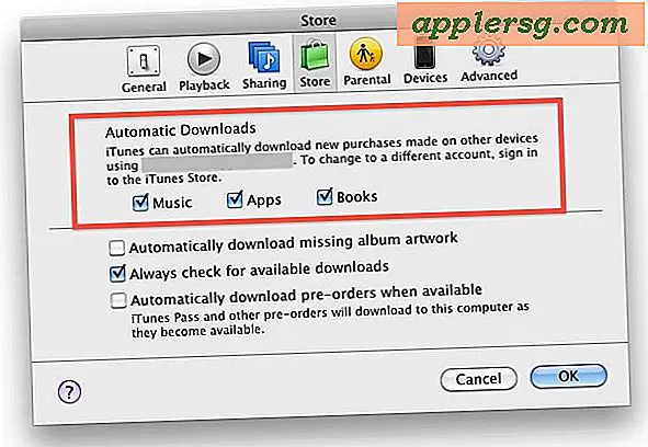 Aktivera iTunes Automatiska nedladdningar av musik, appar och böcker via iCloud