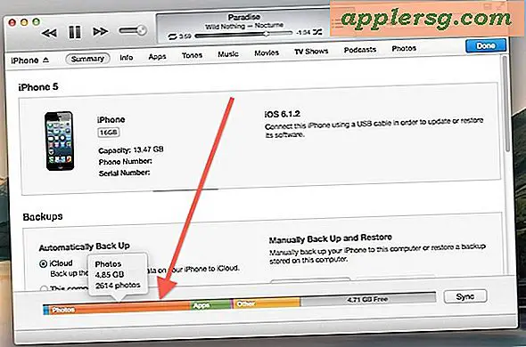Få mer specifik information om iOS-lagringsinformation från iTunes