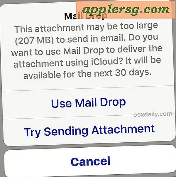 Sådan bruges Mail Drop i iOS til afsendelse af store filer via e-mail