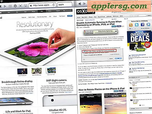 Se to websider side om side på iPad med Dual Browser
