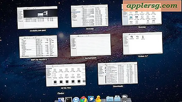 Vis alle Windows til en applikation i Mac OS X med Mission Controls Exposé