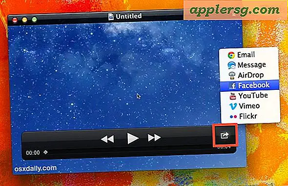 Del videoer til FaceBook, YouTube, og Vimeo fra QuickTime Player i Mac OS X