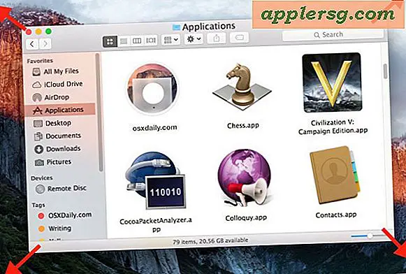 Ändra storlek på Windows i Mac OS X med modifieringsnycklar