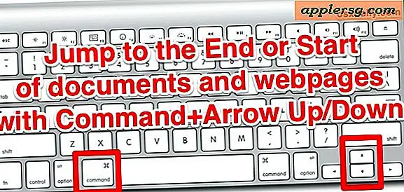 Gå til slutningen eller starten af ​​et dokument med et enkelt Mac tastetryk