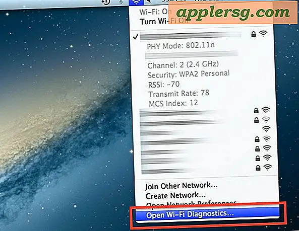 Sådan får du hurtigt adgang til Wi-Fi Diagnostics Tool i Mac OS X