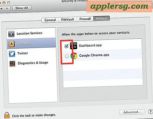Kontrollera vilka appar som kan komma åt kontaktinformation i OS X