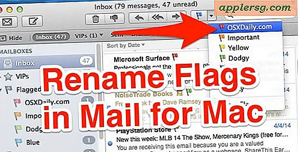 Sådan omdøber du e-mail-flag i Mail App til Mac OS X