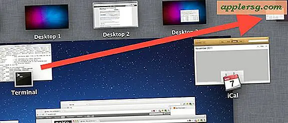 Skapa snabbt ett nytt skrivbord för en app från uppdragskontroll i Mac OS X