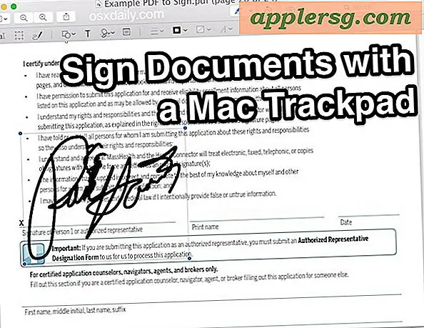 Sådan underskrives dokumenter med Mac Trackpad Brug Preview til Mac OS X