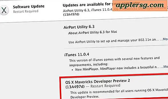 OS X Mavericks Developer Preview 2 Udgivet til udvikler download