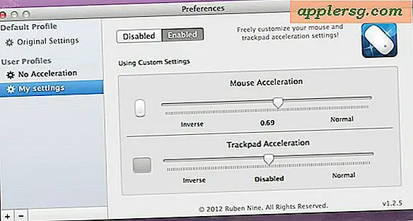 Styr accelerationshastighederne for en Mac Mus & Trackpad Separat