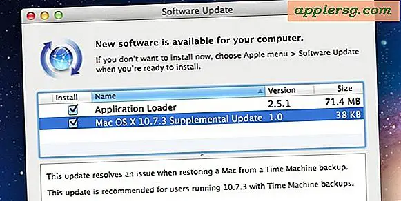 OS X 10.7.3 Supplerende opdatering løser problemer med Time Machine Backups