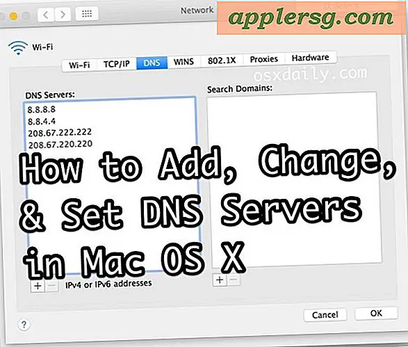 Sådan ændres DNS-serverindstillinger i Mac OS X