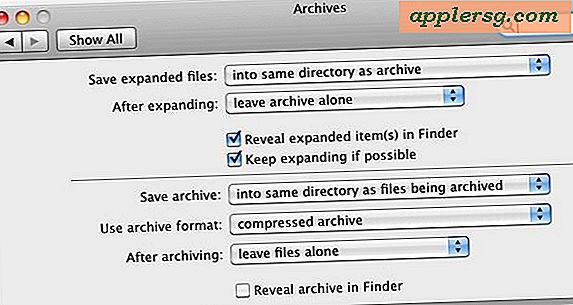 Finjustera arkivets beteende med inställningsrutan för hemliga arkiv