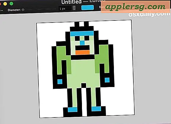 Aktiverer en pixelbørste i Pixelmator for at tegne Pixel Art på Mac