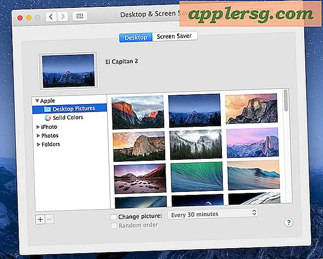 Hvor standard desktopbilleder er placeret i Mac OS X