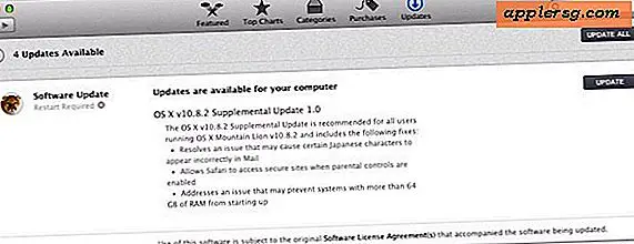 Supplerende opdatering 1.0 Udgivet til OS X 10.8.2 og OS X 10.7.5