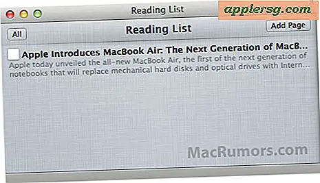 Safari "Reading List" Feature i Mac OS X Lion Lader dig læse websider senere