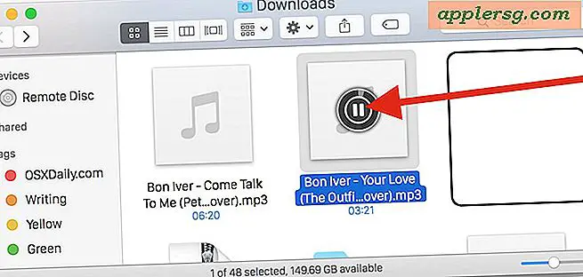 Afspil MP3- og lydfiler i Finder i Mac OS X med dette ikontrick