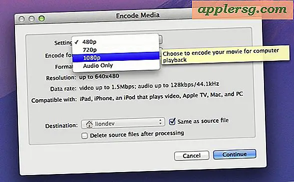 Mac OS X 10.7 Lion indeholder en Video & Media Encoder i Finder