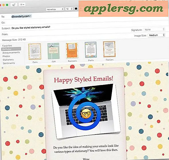 Hur man använder brevpapper i Mail for Mac för att anpassa och anpassa e-post