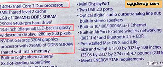MacBook-opdatering lækket fra Vietnam: 2,4 GHz Core 2 Duo, 2 GB / 250 GB, 320 M GPU
