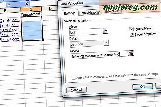 Sådan laver du rullemenuer i Microsoft Excel