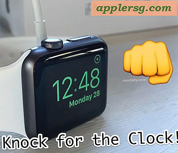 Knock for at vise uret på Apple Watch Hvornår i natbordstilstand