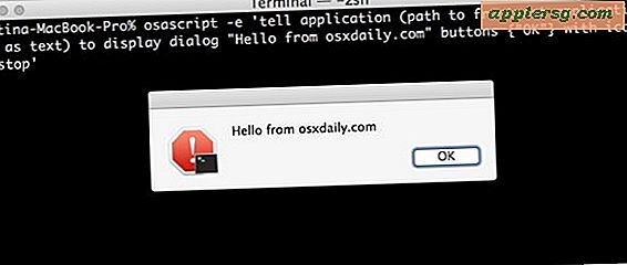 Comment faire pour déclencher un pop-up de boîte de dialogue d'alerte à partir de la ligne de commande dans Mac OS