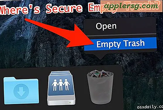 Sådan bruges "Secure Empty Trash", der svarer til OS X El Capitan