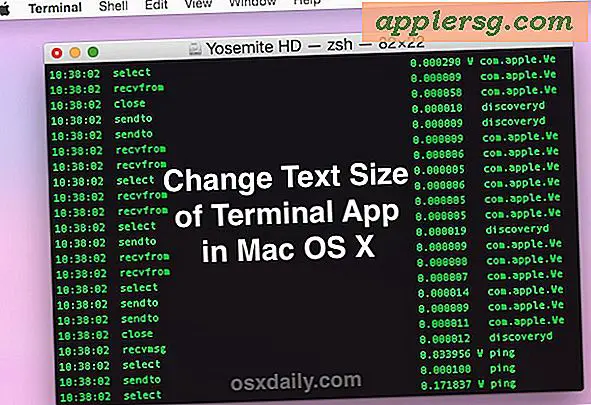 Aumenta la dimensione dei caratteri nel terminale per Mac OS X rapidamente con le sequenze di tasti