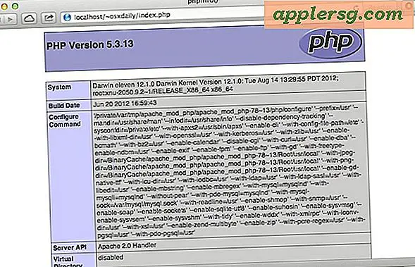Så här aktiverar du PHP i Apache för Mac OS X Yosemite & Mavericks