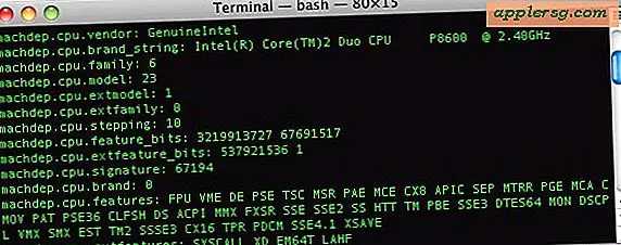 Få udvidet CPU-information fra kommandolinjen