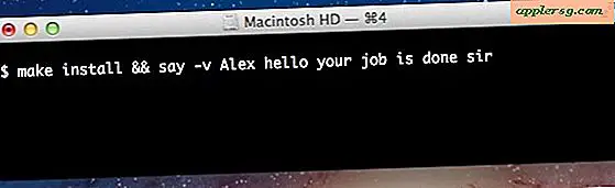 Annoncer Når en kommandolinjeopgave er afsluttet i Mac OS X