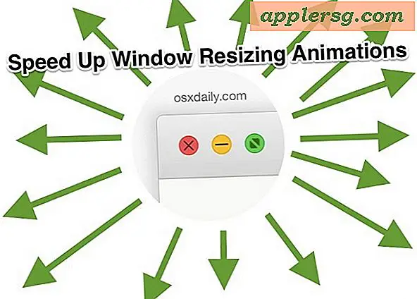 Rendi la finestra ridimensionando la velocità di animazione istantanea in Mac OS X