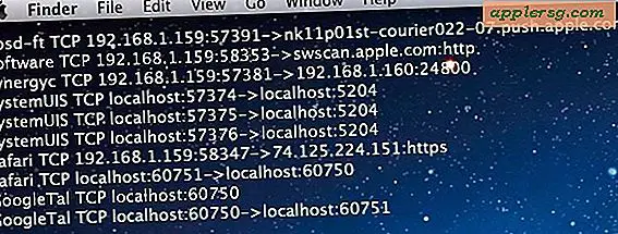 Afficher une liste des connexions réseau ouvertes sur le bureau Mac OS X