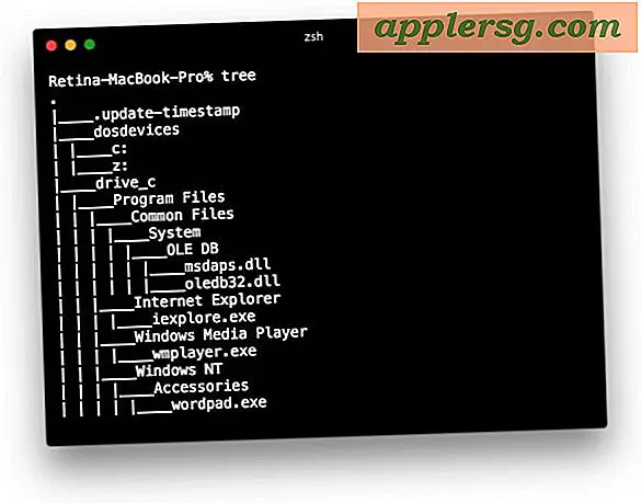 Brug en Mac Equivalent of Unix "tree" Kommandoen til visning af mappetræer på terminalen