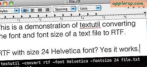 Konverter Font Family og Text Size af et dokument fra kommandolinjen