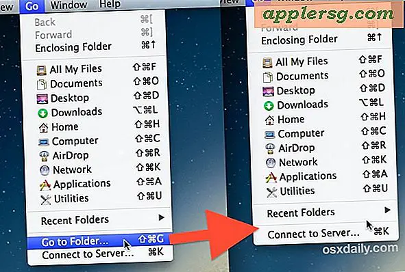 Sådan deaktiveres "Gå til mappe" i Mac OS X