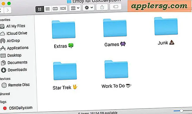 Stijlmappen in Mac OS X met Emoji-pictogrammen