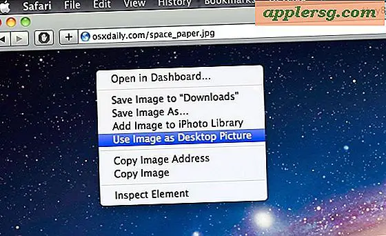 Stel Mac OS X Desktop achtergrondbehang in voor elke afbeelding in Safari