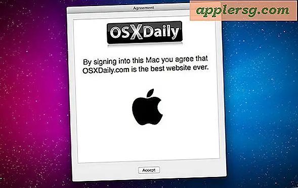 Angiv en brugeraftalepolitik, der skal vises før login i Mac OS X