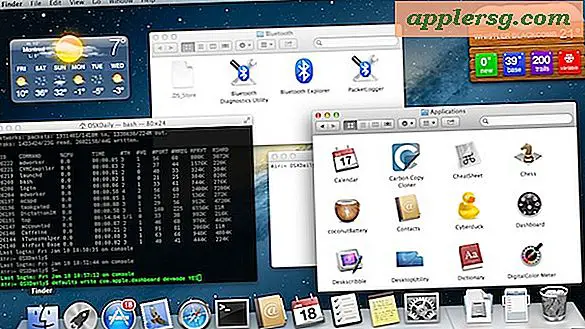 Voeg weer en andere Dashboard-widgets toe aan het bureaublad in Mac OS X.