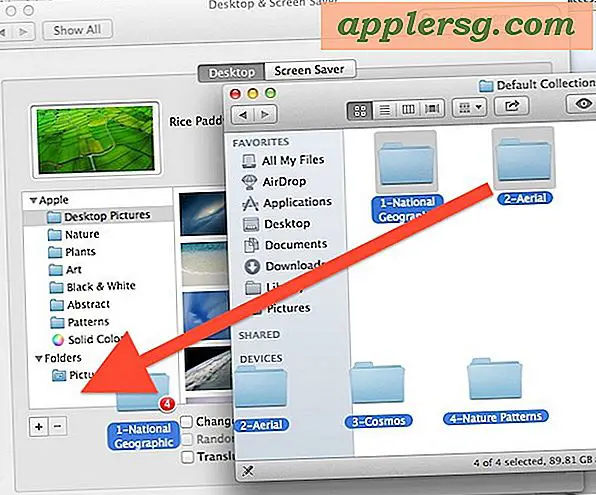 Voeg meer achtergronden toe aan het Desktop Desktop-paneel van OS X met een slepen & neerzetten