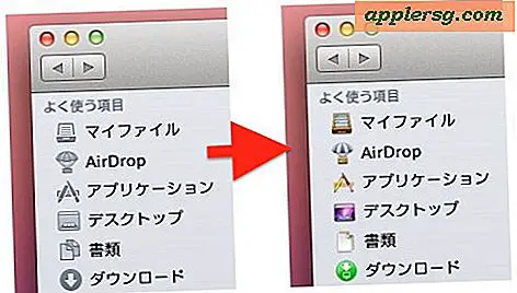 Få färg Sidospår ikoner tillbaka i Mac OS X 10.7 Lion Finder Windows