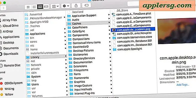 Sådan indstilles standard kolonne størrelse i Mac OS X Finder Windows